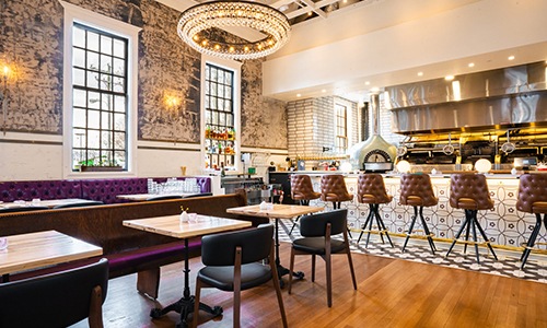 restaurant with tables and chairs